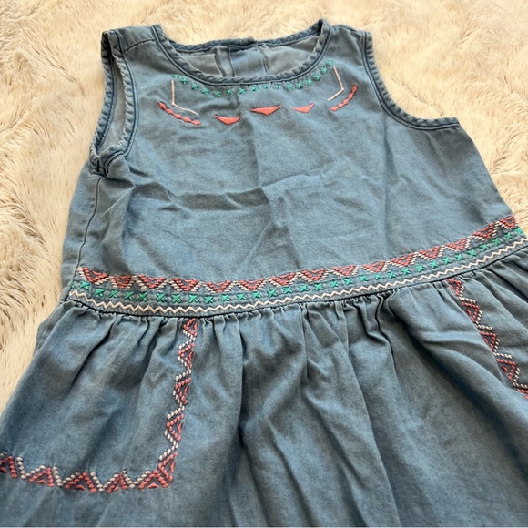 Gymboree Toddler Girl Tribal Embroidered Dress Size 5 - Picture 7 of 8